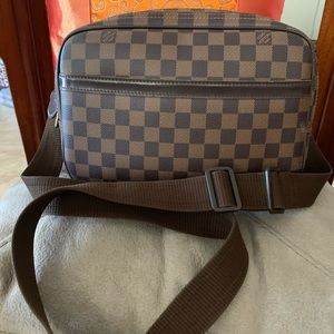 Authentic Reporter Damier Ebene Sling Bag